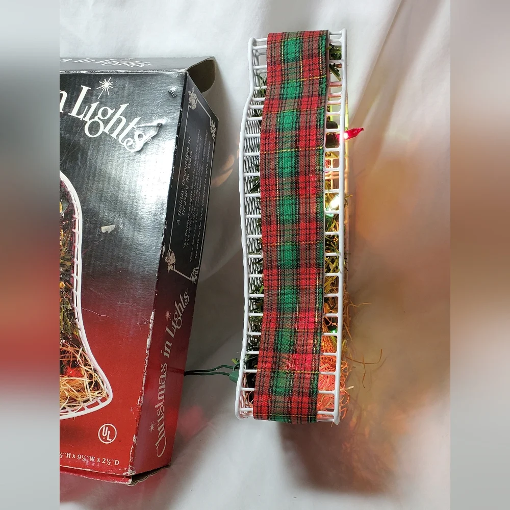 Christmas In Lights Vtg 1987 Country & Xmas Display Wall Mantle Window
